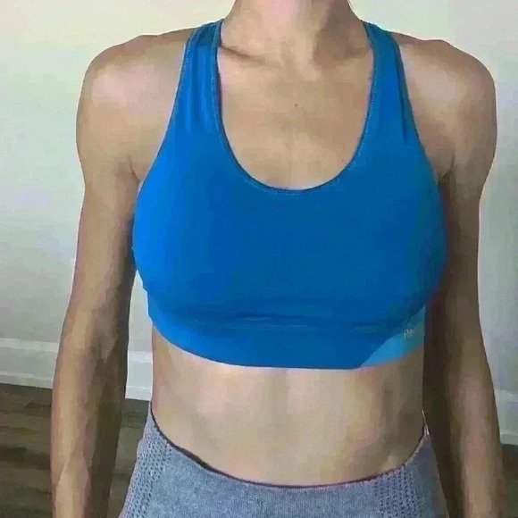 Reebok, play dry, sports bra, blue, size small - Picture 4 of 7